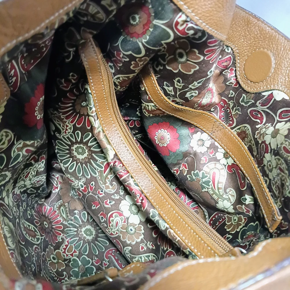 Tiganello Leather Hobo Bag With Beaded Ebellished Strap